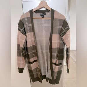 USED Checker Rachel Zoe Cozy Open Cardigan Sweater